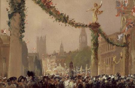 Decorations in Whitehall for the Coronation of King George V od George Hyde Pownall
