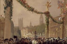 Decorations in Whitehall for the Coronation of King George V