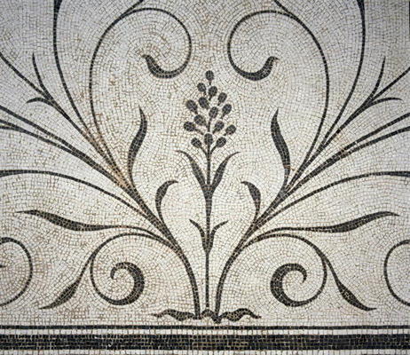 Detail of a floral floor pattern, c.1880 (mosaic) od George II Aitchison