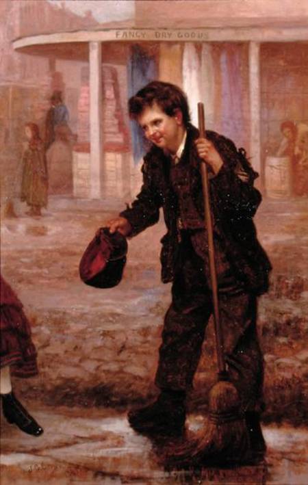Little Street Sweeper od George Loring Brown
