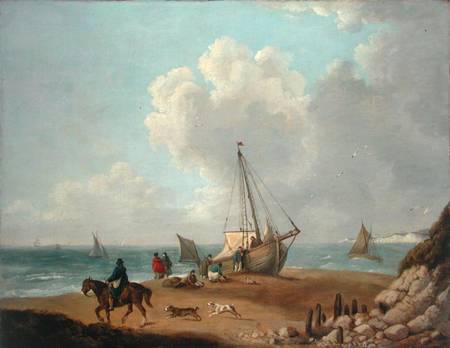 Fisherfolk Unloading their Catch in Freshwater Bay, Isle of Wight od George Morland