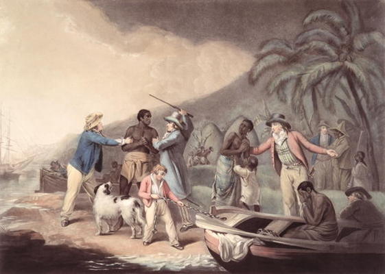 The Slave Trade, engraved by J.R. Smith (coloured engraving) od George Morland