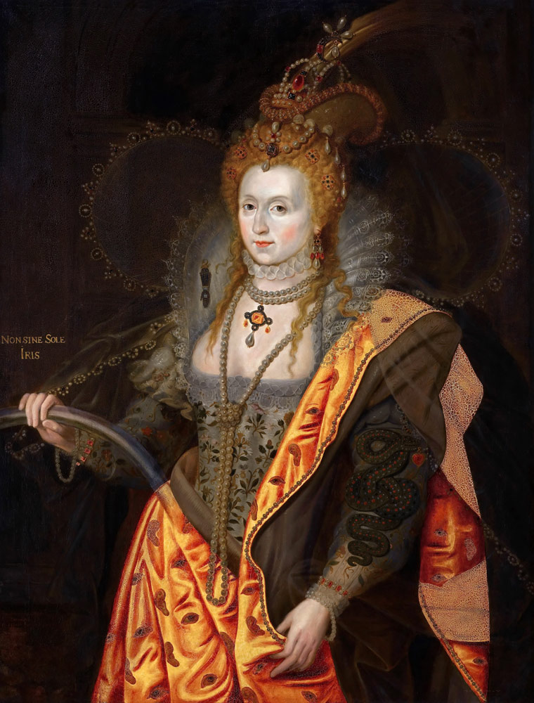 Portrait of Elizabeth I of England (1533-1603), in ballet costume as Iris (Rainbow Portrait) od George Peter Alexander Healy