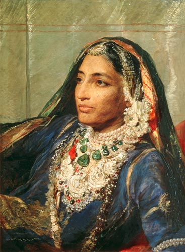 Portrait of Rani Jindan Singh, In An Indian Sari od George Richmond