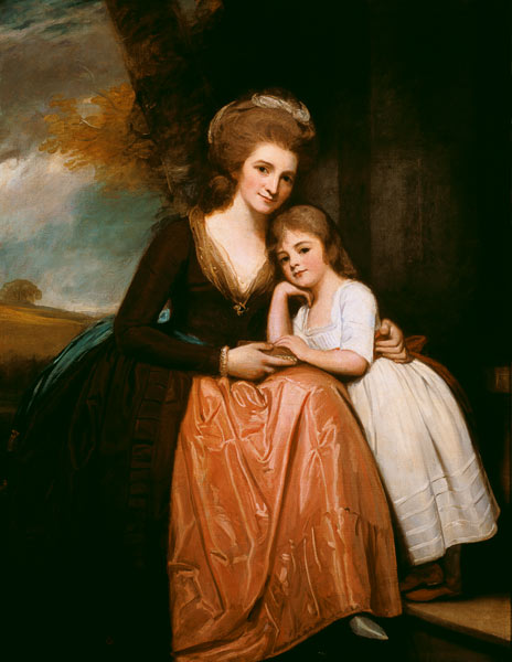 Portrait of Mrs Bracebridge and her daughter Mary od George Romney