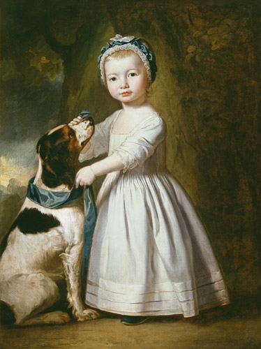 Little Boy with a Dog od George Romney