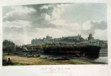 The North Front of Windsor Castle, from 'Royal Residences', engraved by Thomas Sutherland (b.1785), od George Samuel