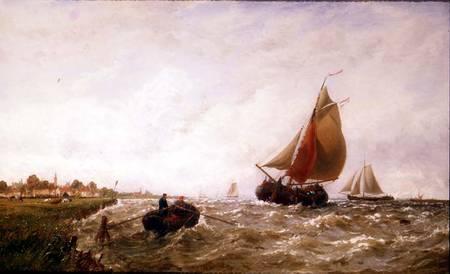 Shipping off a Dutch Coastline od George Stanfield Walters