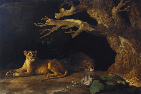 Lioness and Cave od George Stubbs