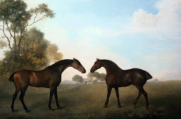 Two Hunters out at Grass od George Stubbs