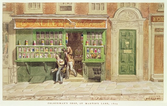 Colourman''s Shop, St Martin''s Lane od George the Elder Scharf
