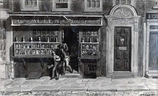 Colourman''s Shop, St. Martin''s Lane, London od George the Elder Scharf