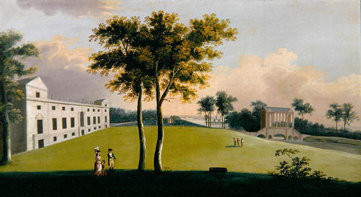 The South Front of Wilton House and the Palladian Bridge of the East, Salisbury (oil on canvas) od George, the Younger Cuitt