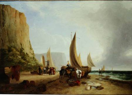 Fishermen unloading their catch od George Vincent