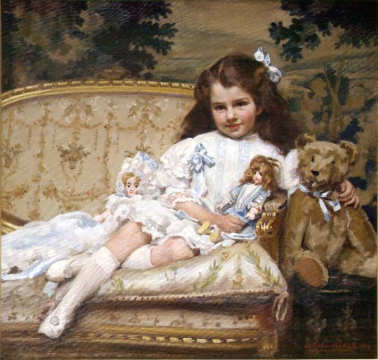Portrait of Marjorie Cohen, aged 5  od George Hall Neale