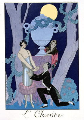 Avarice, 1924 (pochoir print) od Georges Barbier