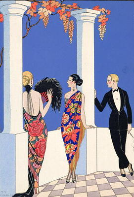 The Taste of Shawls, 1922 (pochoir print) od Georges Barbier