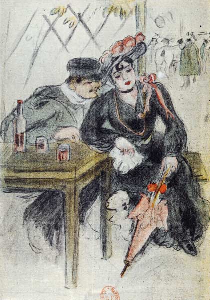 A Prostitute and her Client, illustration from ''La Maison Philibert'' Jean Lorrain (1855-1906) publ od Georges Bottini