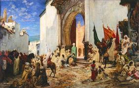 Entry of the Sharif of Ouezzane into the Mosque, 1876 (oil on canvas)