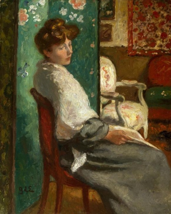 Femme assise od Georges de Espagnat