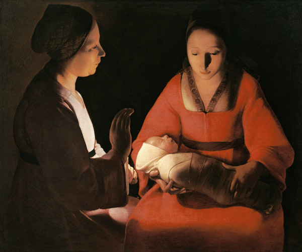 The newborn child (birth Christi?) od Georges de La Tour