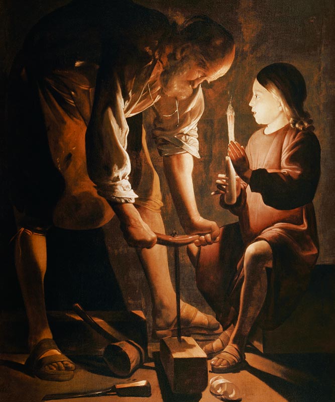 St. Joseph, the Carpenter od Georges de La Tour