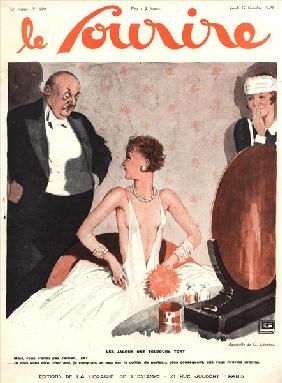 Front cover of ''Le Sourire'', October 1929 (colour litho) 
