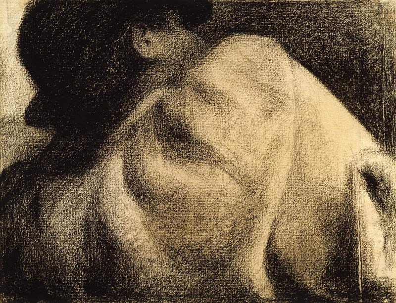 G.Seurat, Bueste eines schlafende Mannes od Georges Seurat