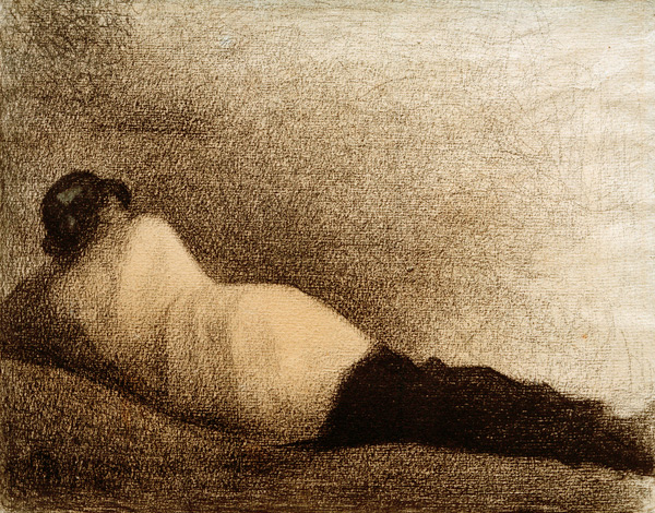 G.Seurat, Liegender Mann (Studie) od Georges Seurat