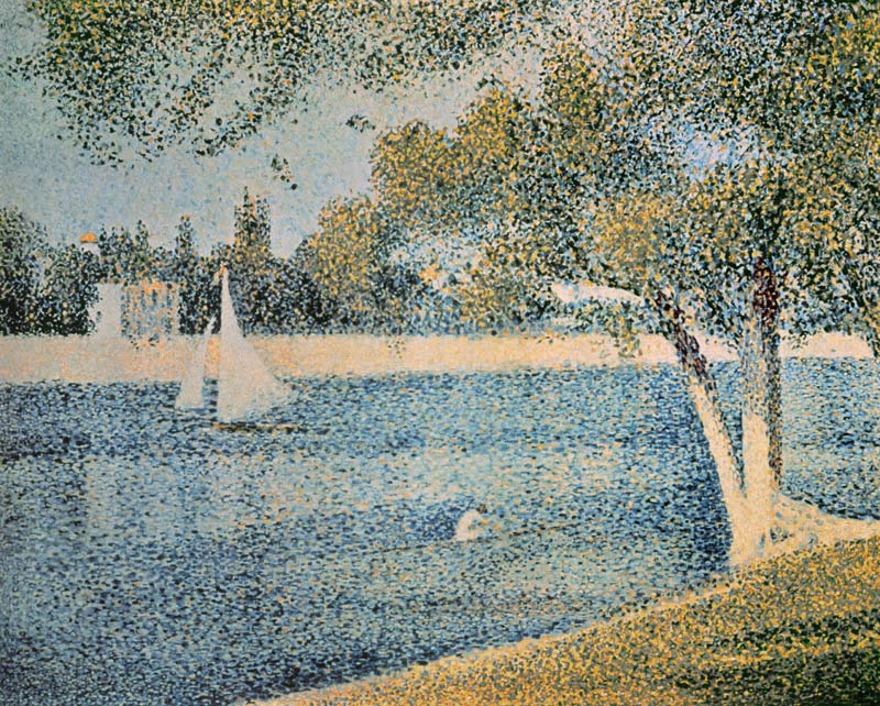 Seurat / Seine near Grande Jatte / c1887 od Georges Seurat
