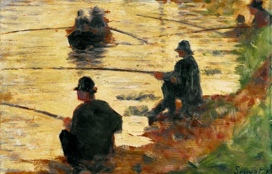 Anglers, Study for 'La Grande Jatte' od Georges Seurat