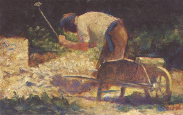 Casseur de Pierre at La brouette, Le Raincy od Georges Seurat