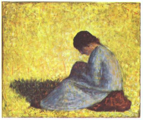 Paysanne assise Dan l ' sharp od Georges Seurat