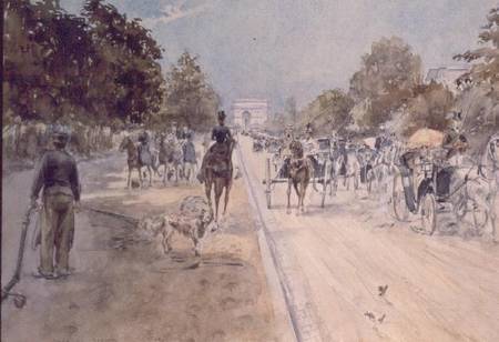 Carriages on the Champs Elysees od Georges Stein