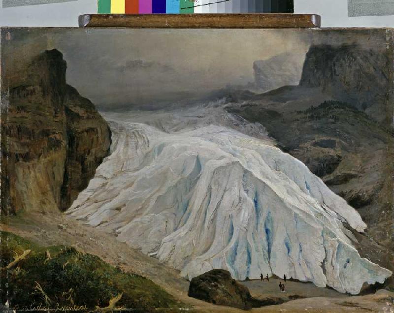 Der Rosenlaui-Gletscher od Georg Heinrich Crola