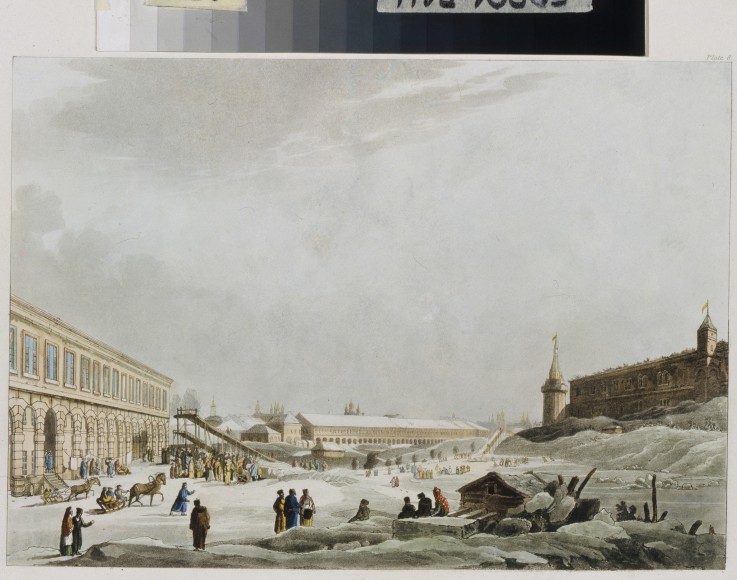 View of a Ice Skating Rink during Carnival Time in Moscow od Gerard de la Barthe