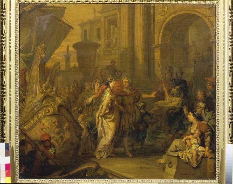 The landing of the Cleopatra into tarsus. od Gerard de Lairesse
