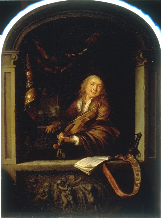 G.Dou / Violinist by the Window / 1665 od Gerard Dou