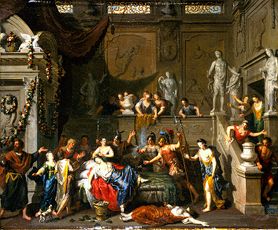 The death of the Cleopatra. od Gerard Hoet