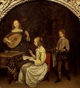 Song and lute game od Gerard ter Borch or Terborch