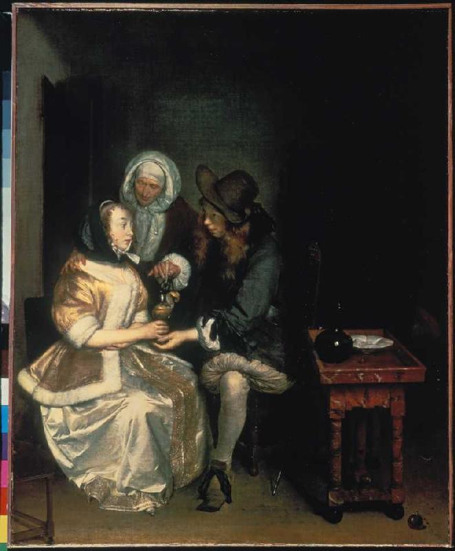 At the matchmaker od Gerard ter Borch or Terborch