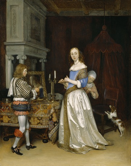 Lady at her Toilette od Gerard ter Borch or Terborch