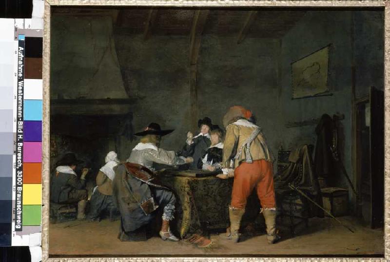 The Trictrac players od Gerard ter Borch or Terborch