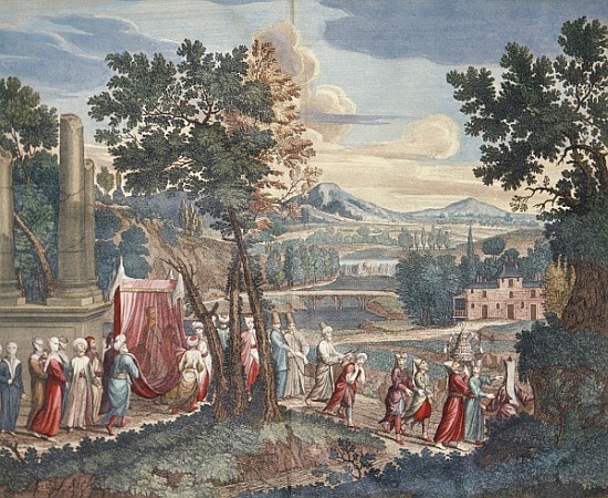 Turkish marriage procession, 1712-13 od Gerard Jean Baptiste Scotin