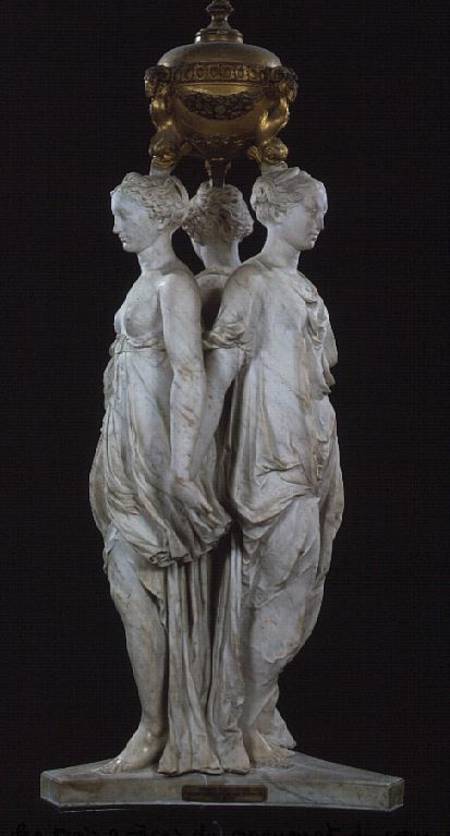 The Three Graces funerary monument with the heart of Henri II (1519-59) 1559 od Germain Pilon
