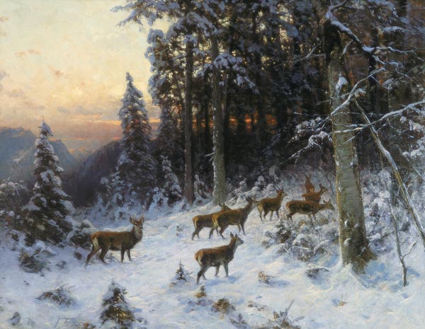 A winter evening in the Black Forest od German School