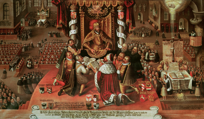 The Delivery of the Augsburg Confession, 25th June 1530 od German School