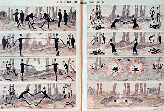 A Duel, from ''Simplicissimus'', 20th June 1896 od German School