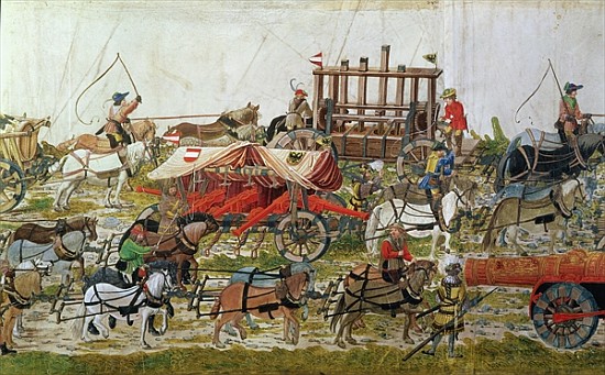 Artillery train of Maximilian I (1459-1519) od German School