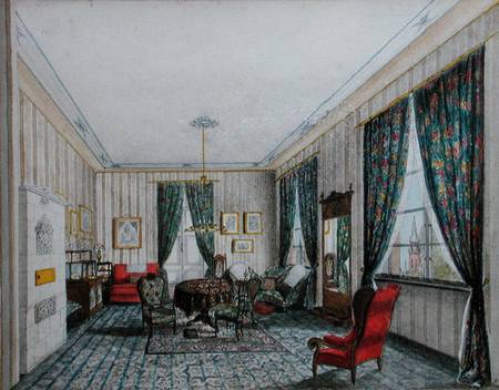 A Drawing Room Interior od German School